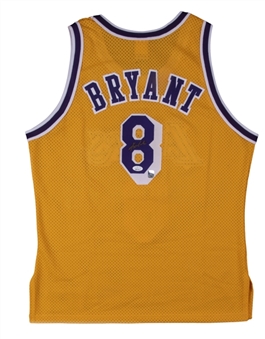 1996-97 Kobe Bryant Signed Los Angeles Lakers #8 50th Anniversary Home Jersey - Rookie Era Signature (JSA & Kobe Holo)